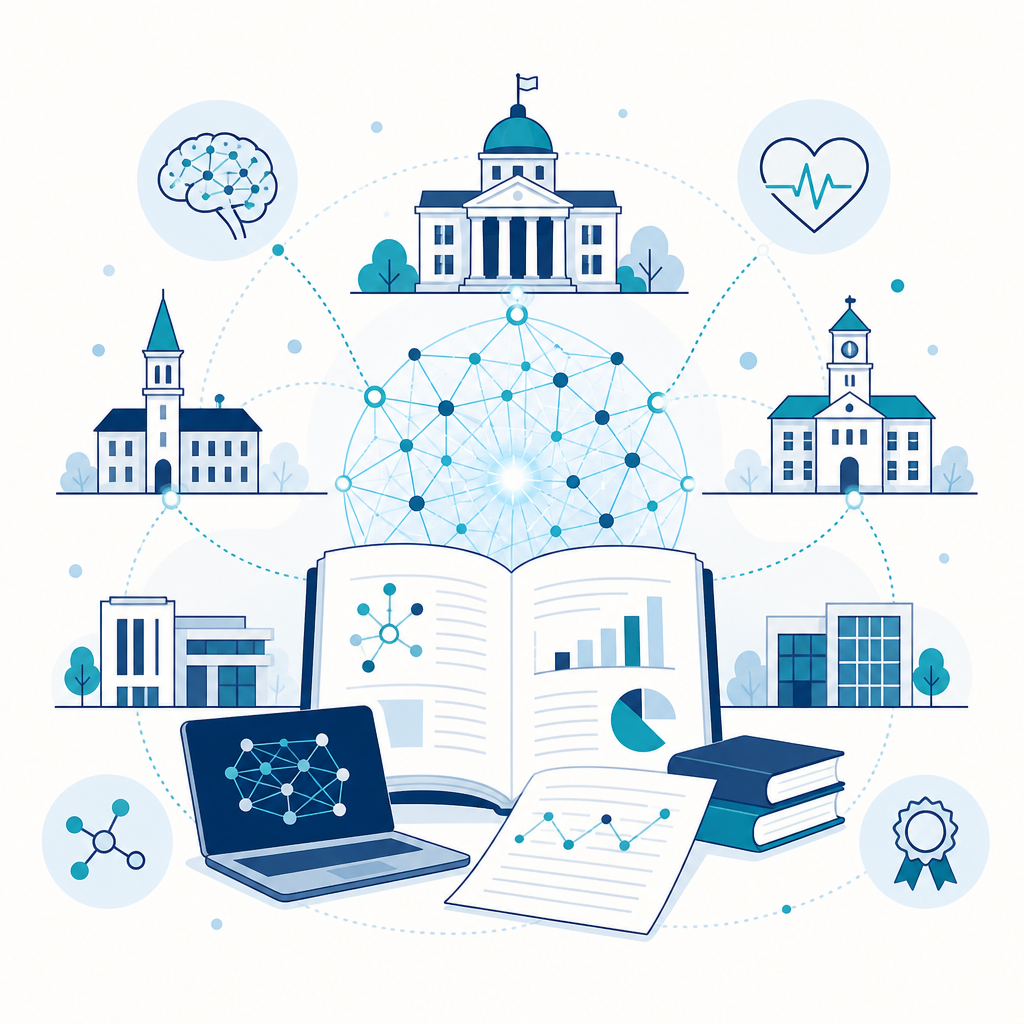 Funded research collaboration with data networks and university partners